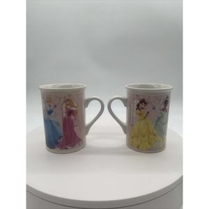 Disney 2012 Frankford Candy Children's Princess Mugs/Cups Pastel Colors (2)